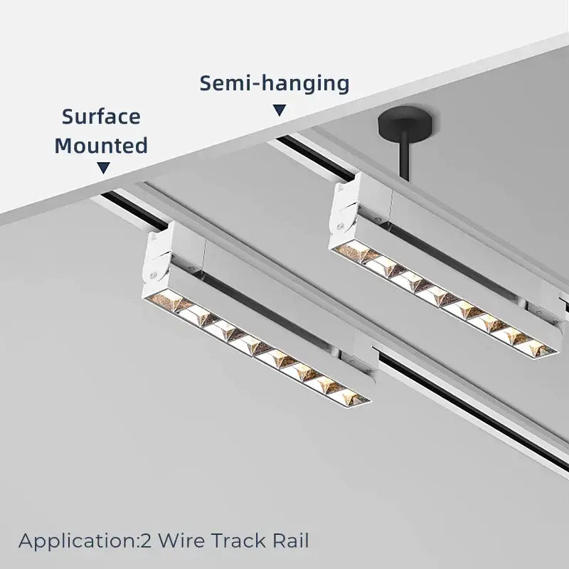 Black LED Track Light Rail Set Design