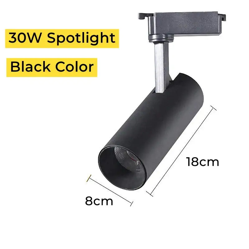Black LED Track Light Rail Set Design