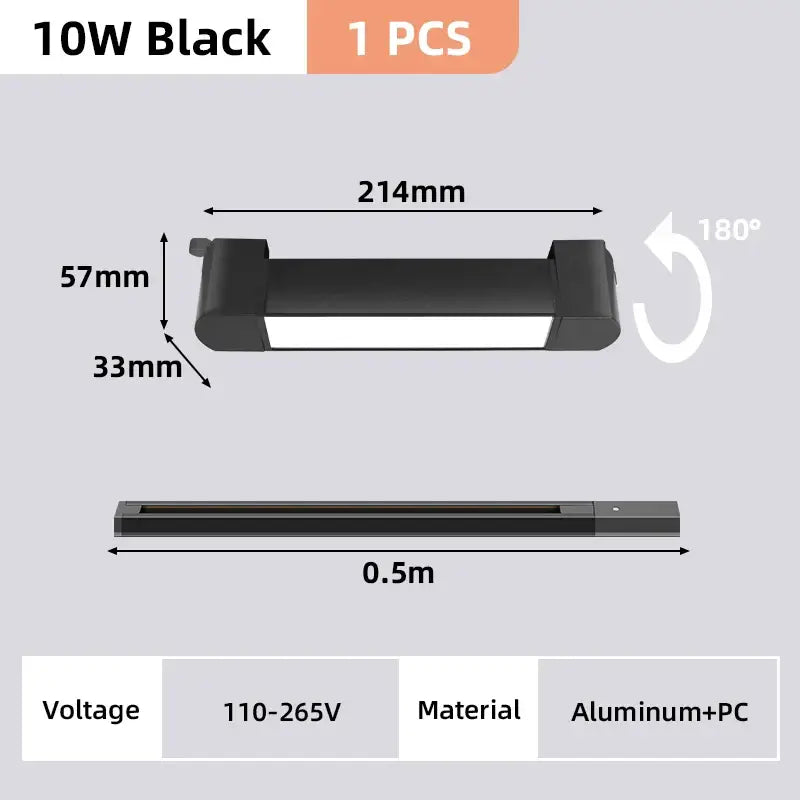 Black Track Light Set