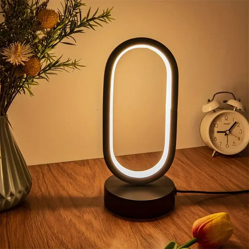 Gold Oval Bedside Lamp