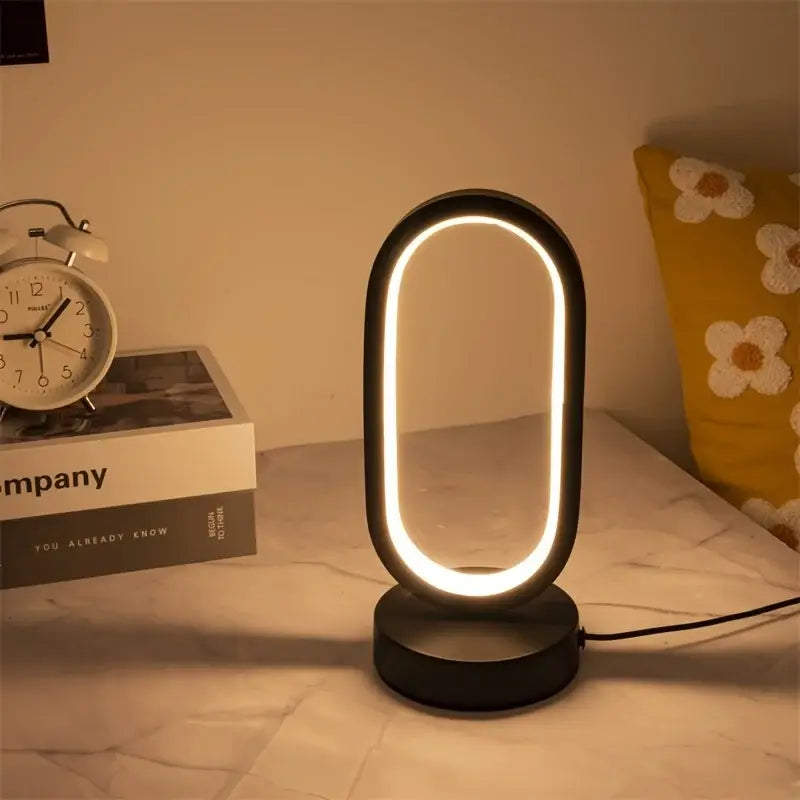 Gold Oval Bedside Lamp