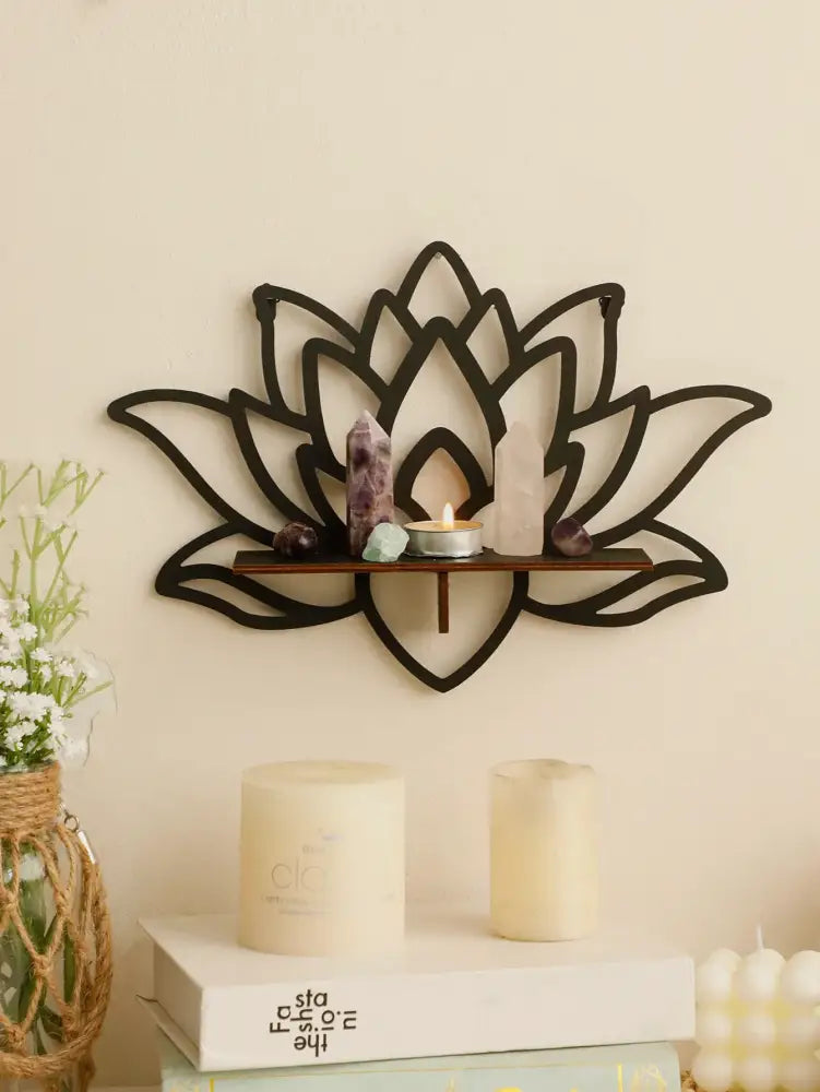Black Metal Floating Shelf