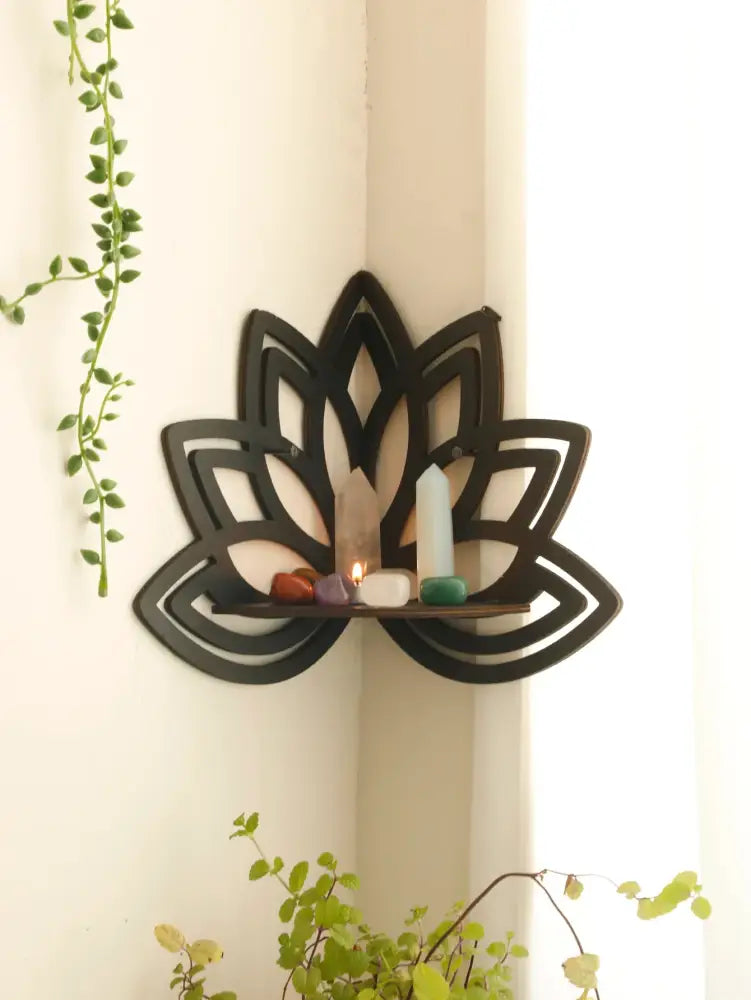 Black Metal Floating Shelf