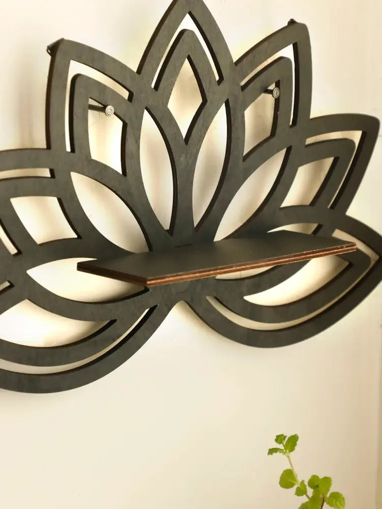 Black Metal Floating Shelf