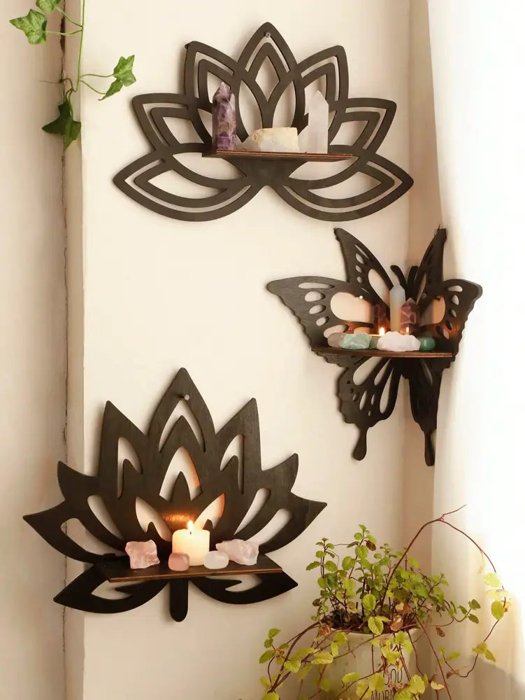 Black Metal Floating Shelf