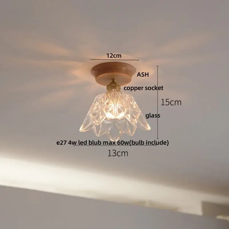 Lotus Glass Ceiling Light