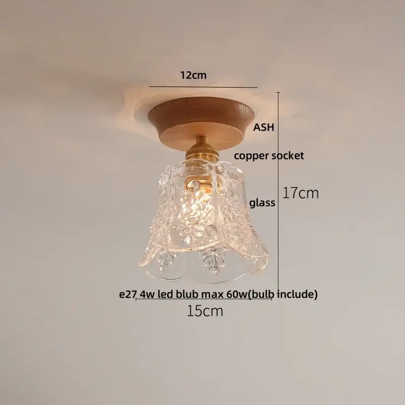 Lotus Glass Ceiling Light