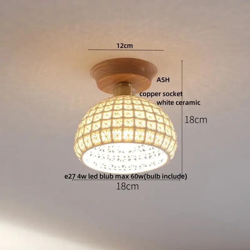 Lotus Glass Ceiling Light