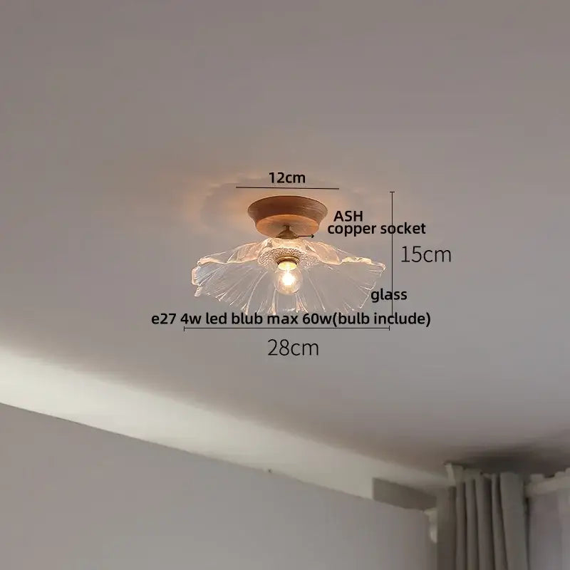 Lotus Glass Ceiling Light