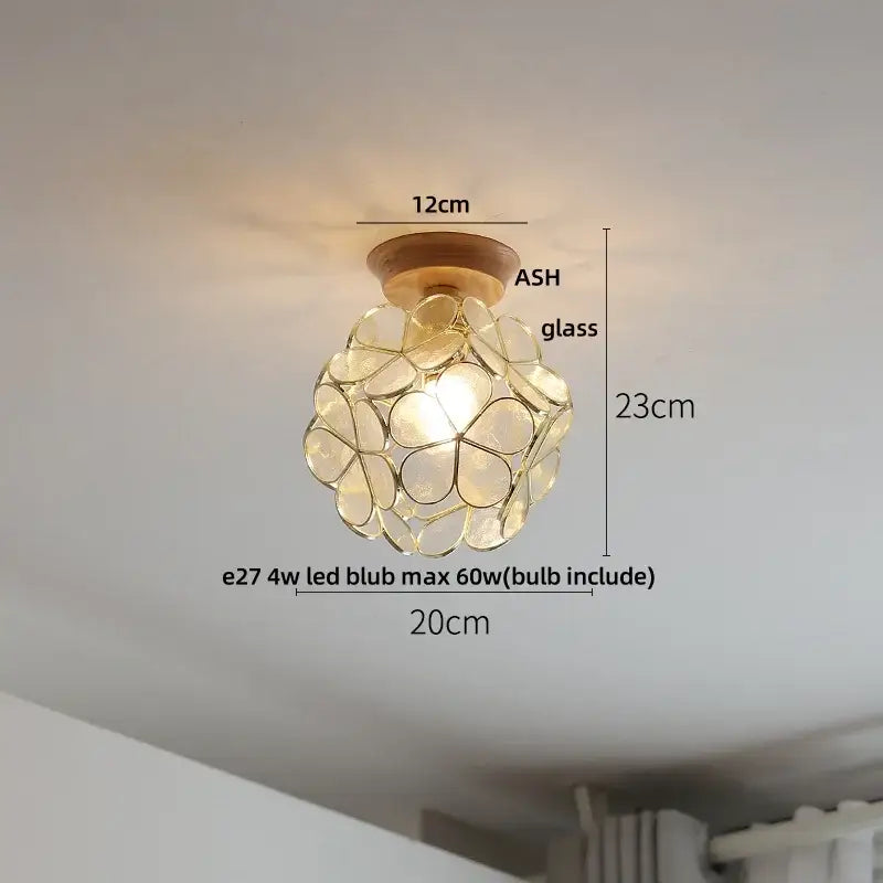 Lotus Glass Ceiling Light