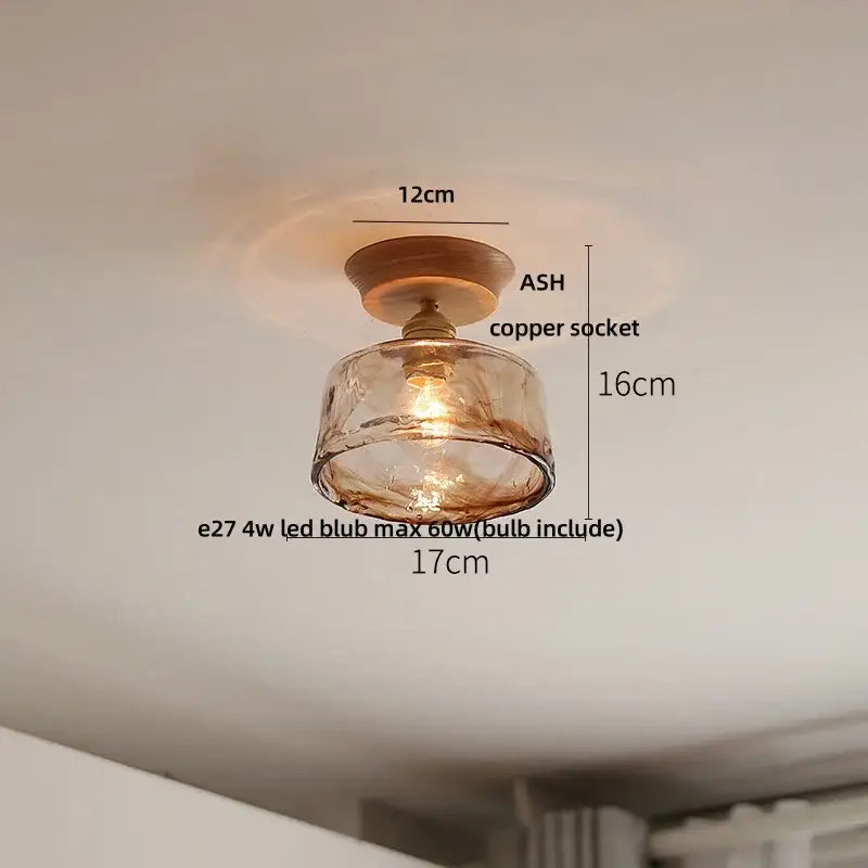 Lotus Glass Ceiling Light