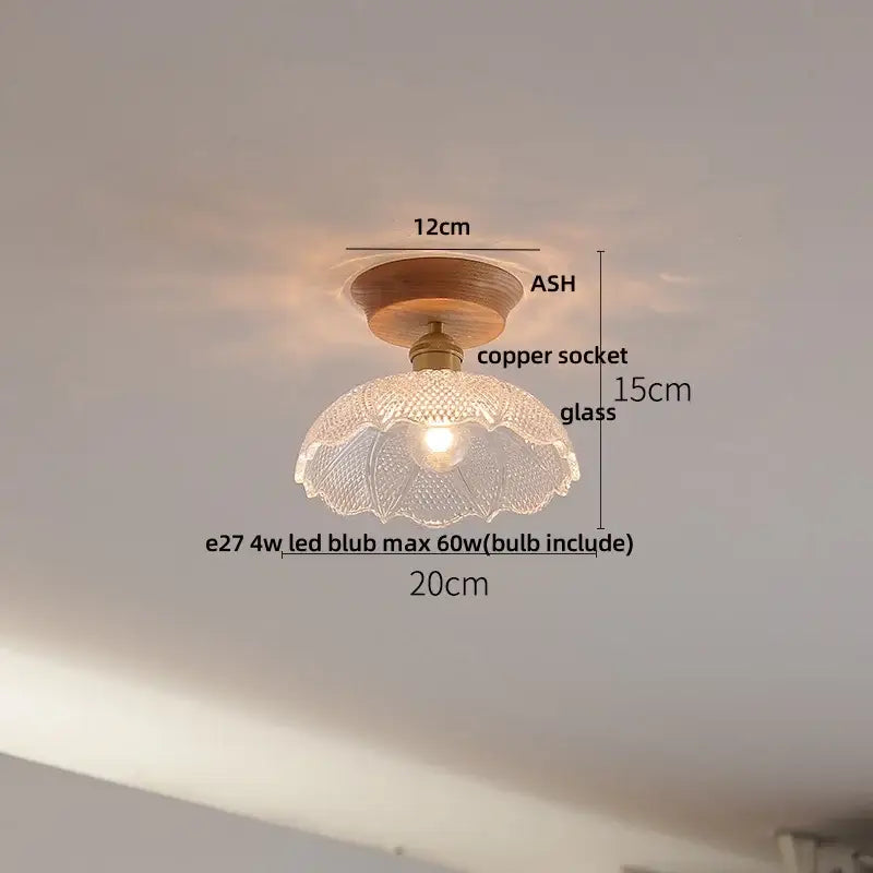 Lotus Glass Ceiling Light