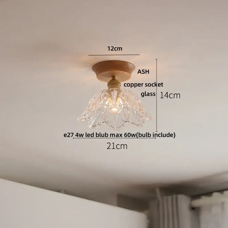 Lotus Glass Ceiling Light