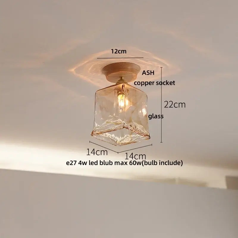 Lotus Glass Ceiling Light