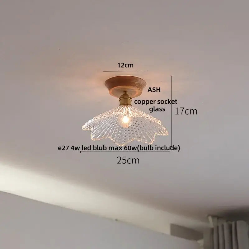 Lotus Glass Ceiling Light