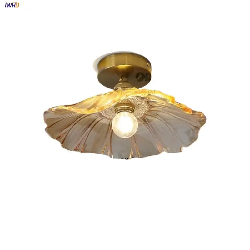 Lotus Glass Ceiling Light