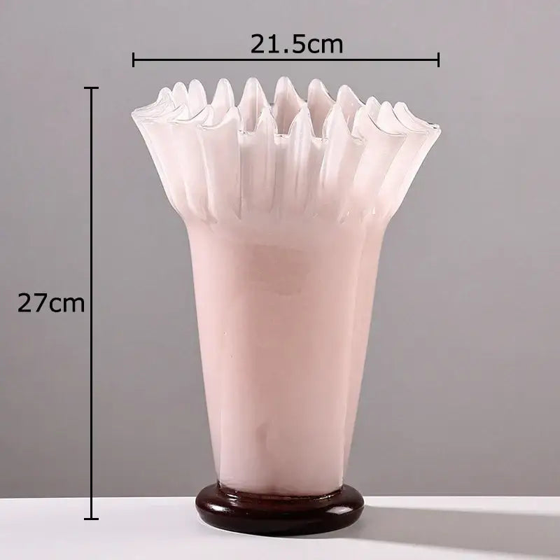 Blush Pink Lotus Ceramic Vase