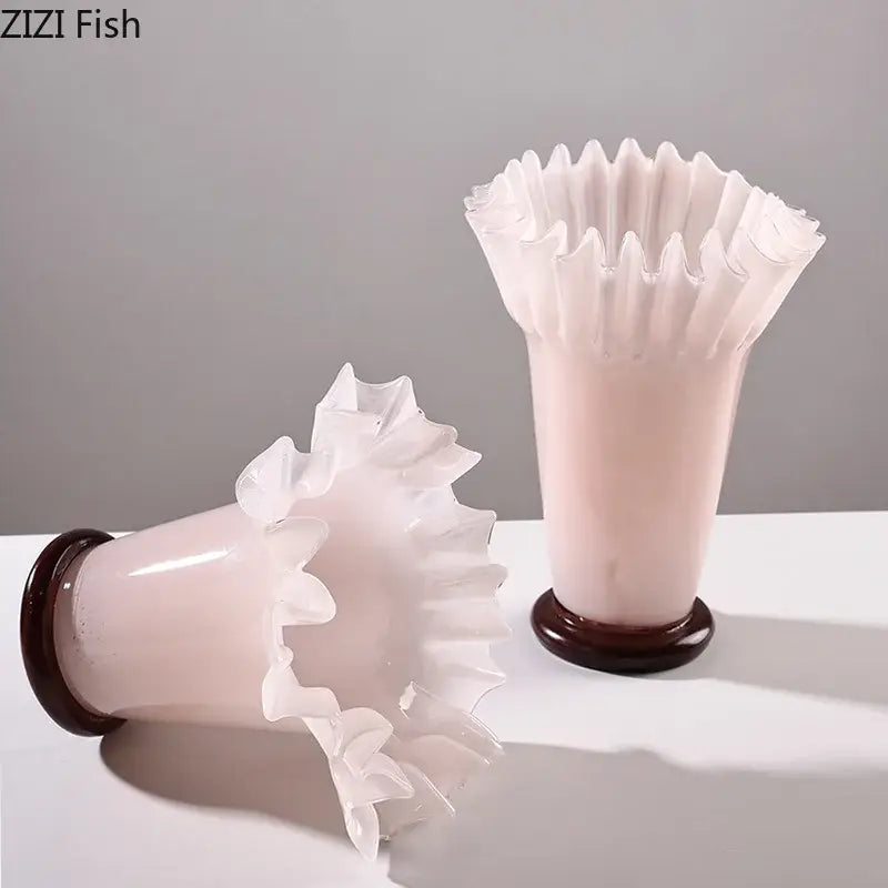 Blush Pink Lotus Ceramic Vase