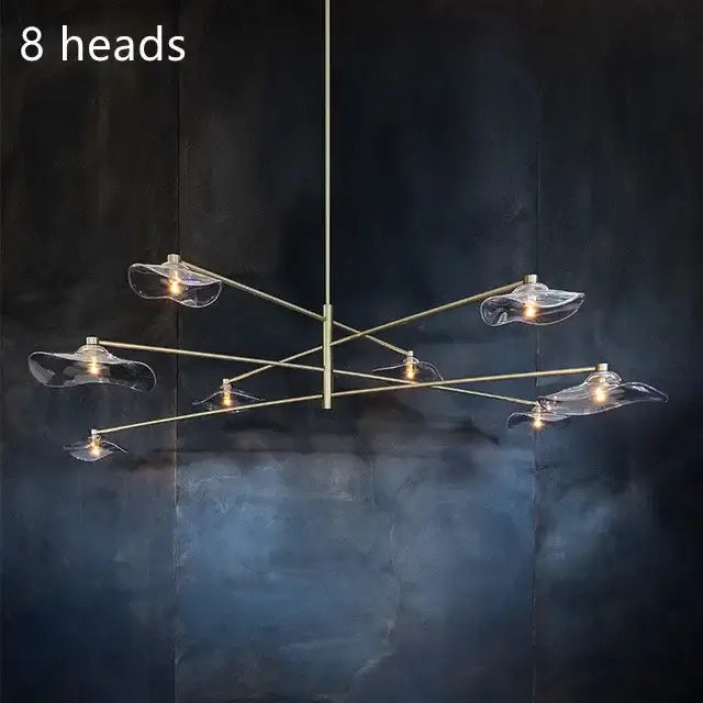 Black Lotus Glass Chandelier