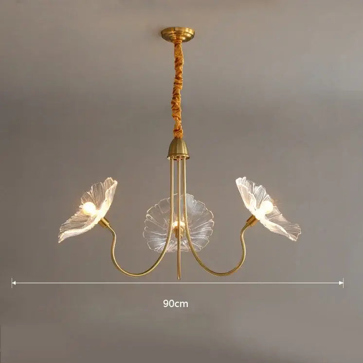 Pink Lotus Glass Chandelier