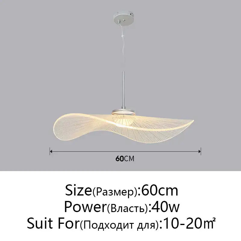 White Leaf Hat Chandelier