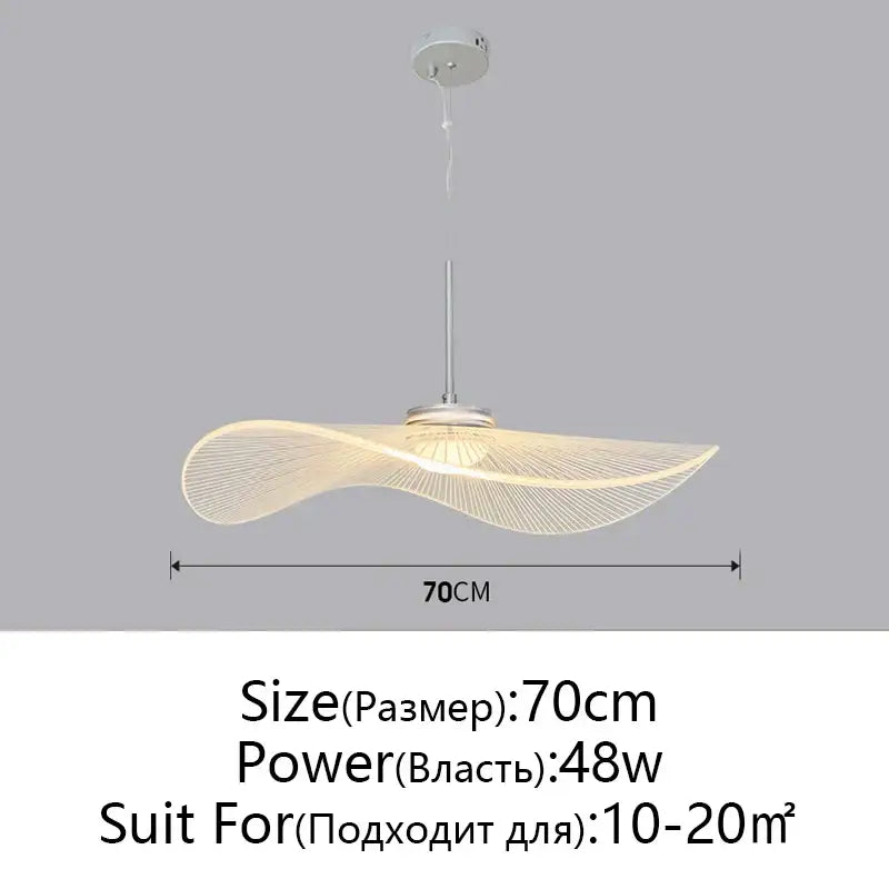 White Leaf Hat Chandelier
