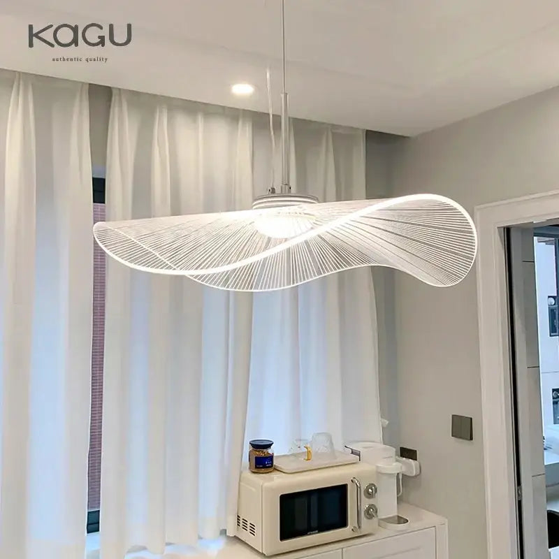 White Leaf Hat Chandelier