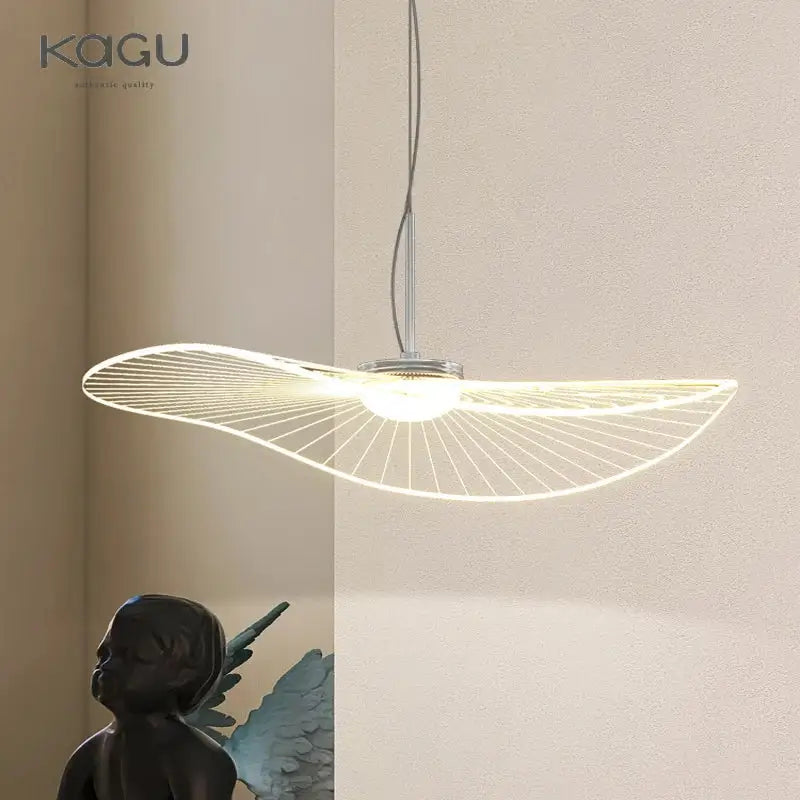 White Leaf Hat Chandelier