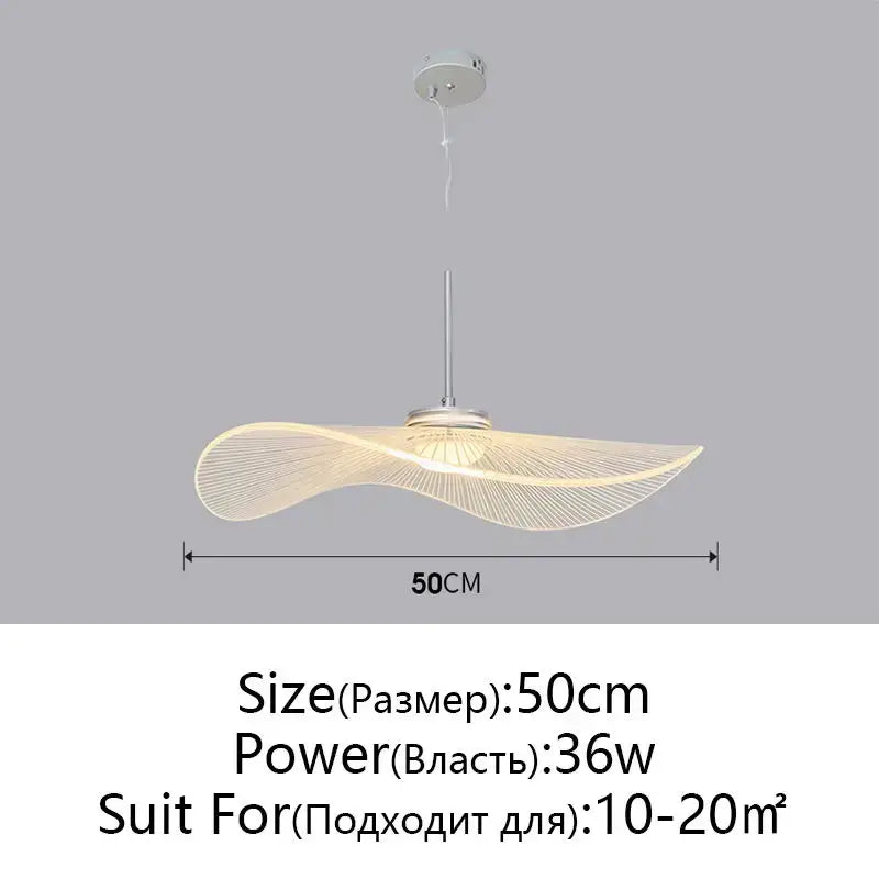 White Leaf Hat Chandelier