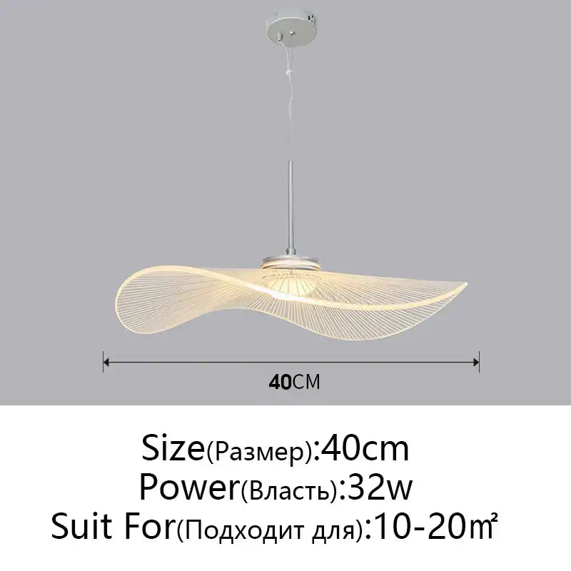 White Leaf Hat Chandelier