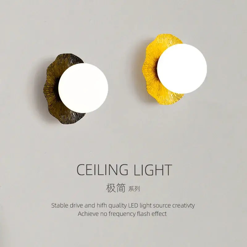 Gold Lotus Leaf Lamp