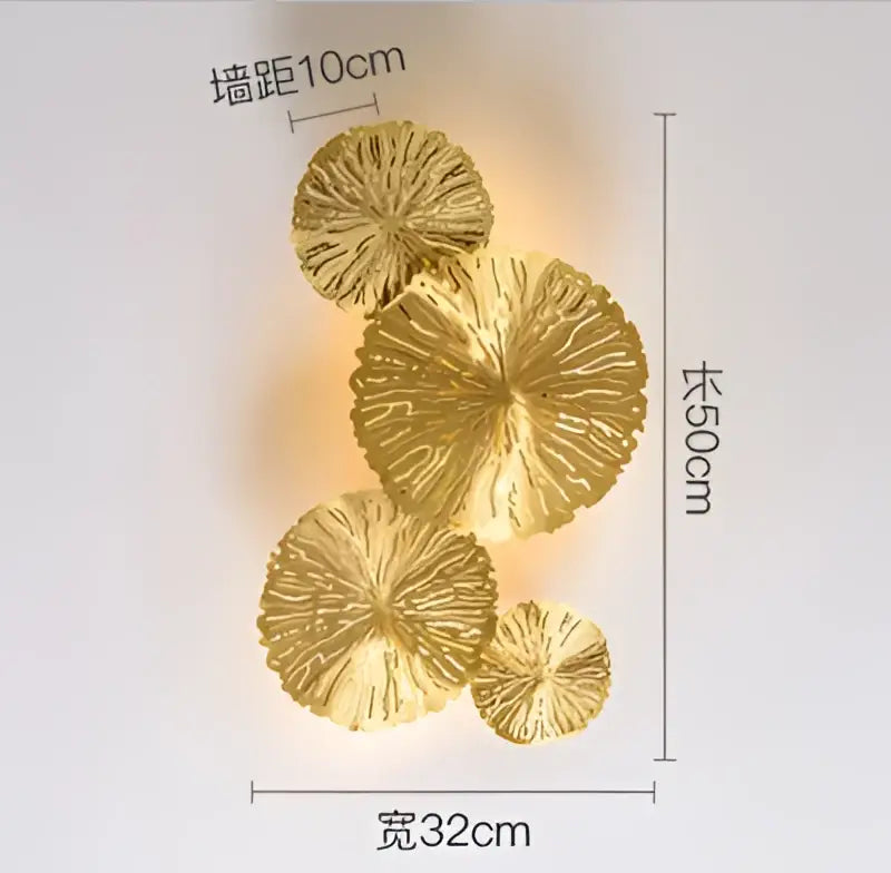 Gold Lotus Wall Sconce