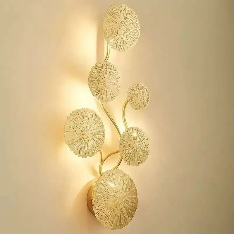 Gold Lotus Wall Sconce