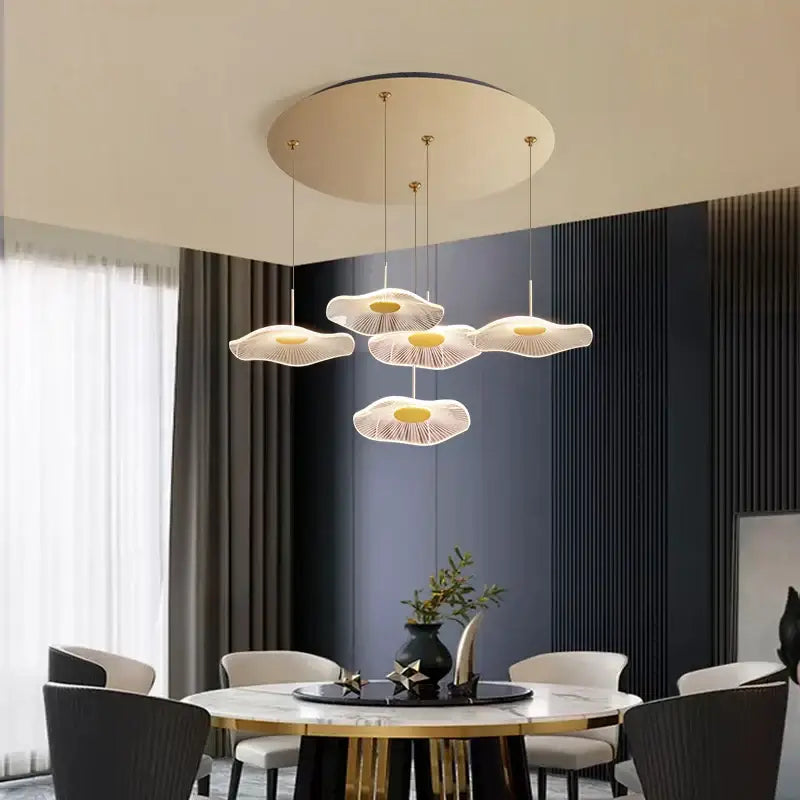 White Lotus Chandelier Spiral 40-Head