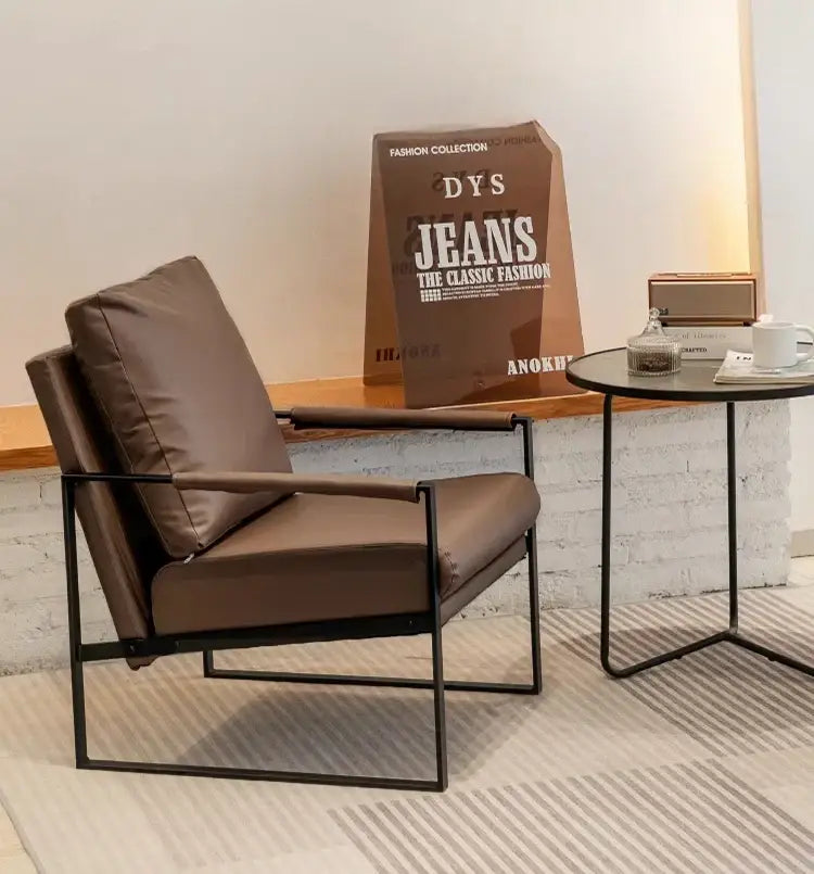 Brown Leather Sofa Chair