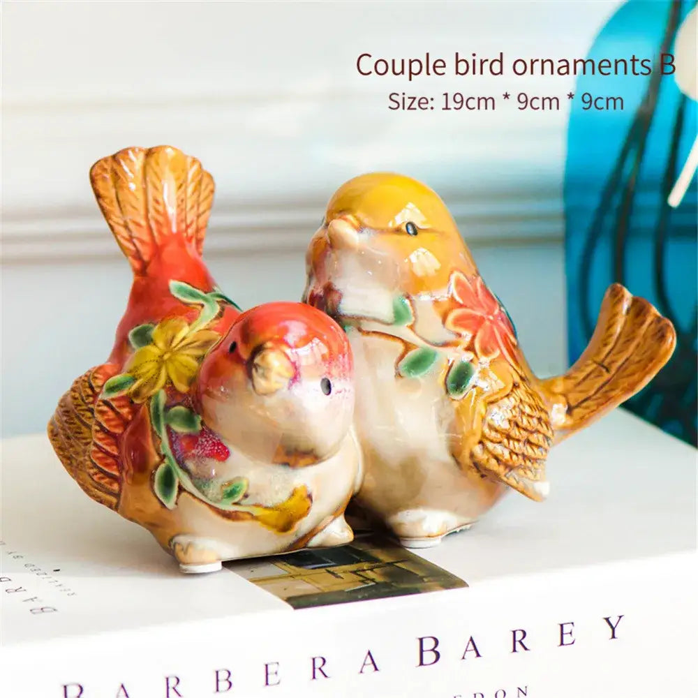 Painted Porcelain Couple Ornament