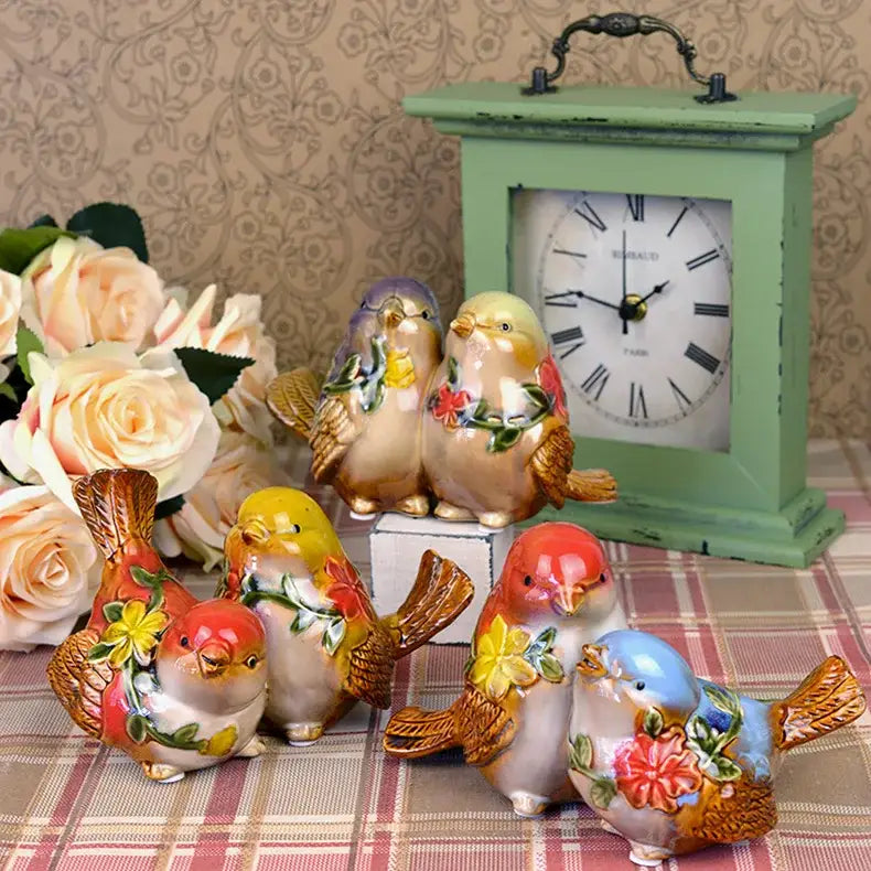 Painted Porcelain Couple Ornament
