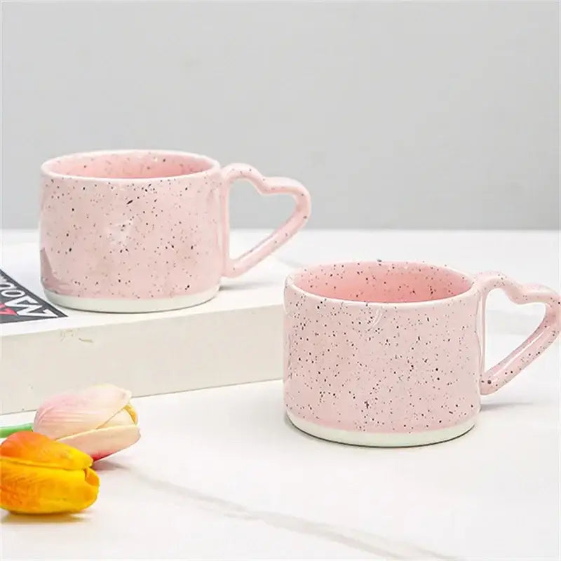 Pink Speckled Ceramic Mug