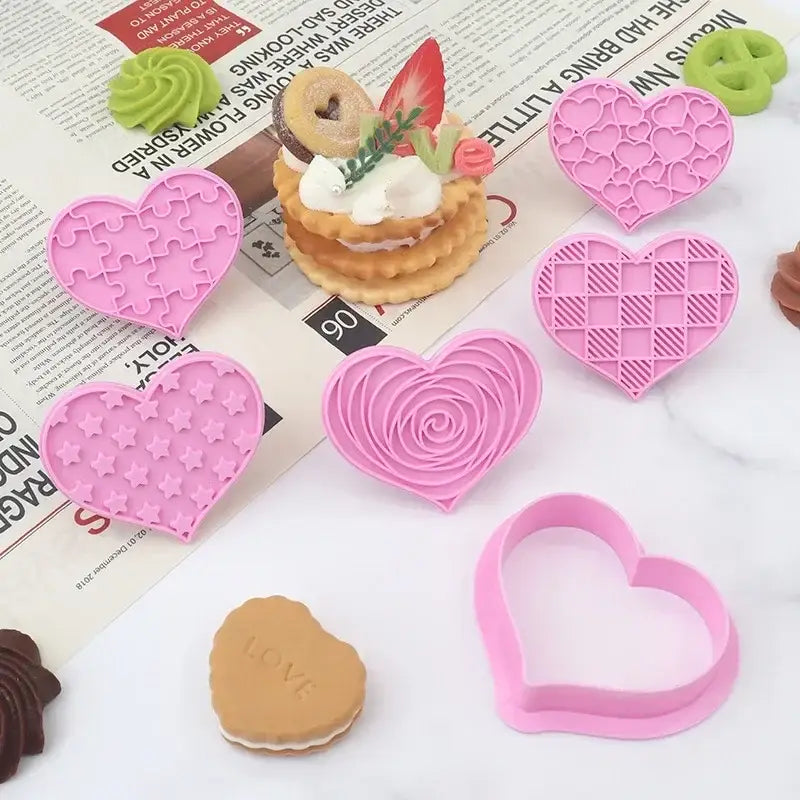 Pink Silicone Heart Cutters