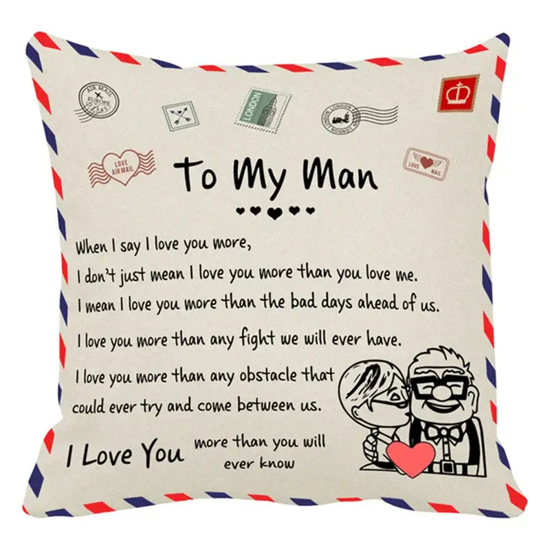 Beige Red Cushion Cover