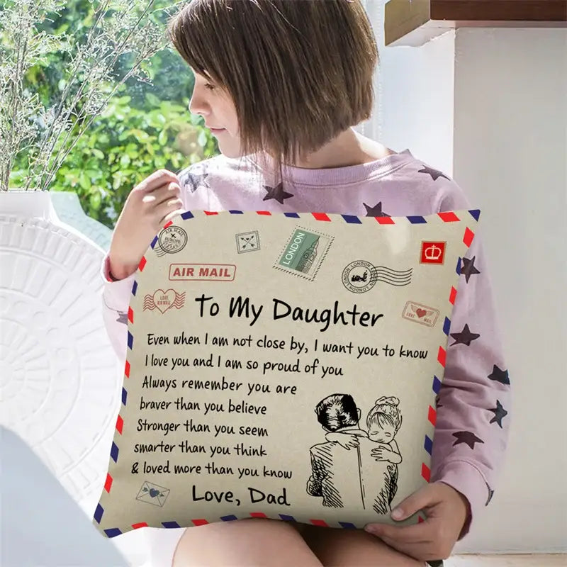 Beige Red Cushion Cover