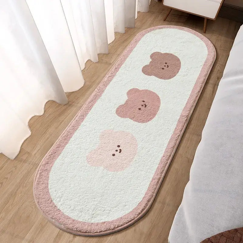 Pink Rabbit Bedside Rug