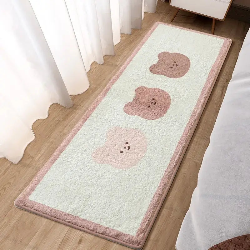 Pink Rabbit Bedside Rug