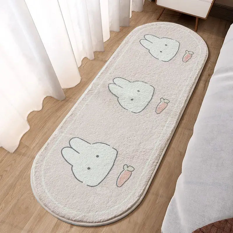 Pink Rabbit Bedside Rug