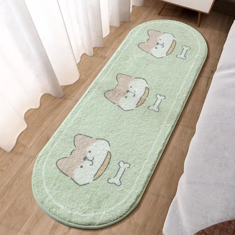 Pink Rabbit Bedside Rug