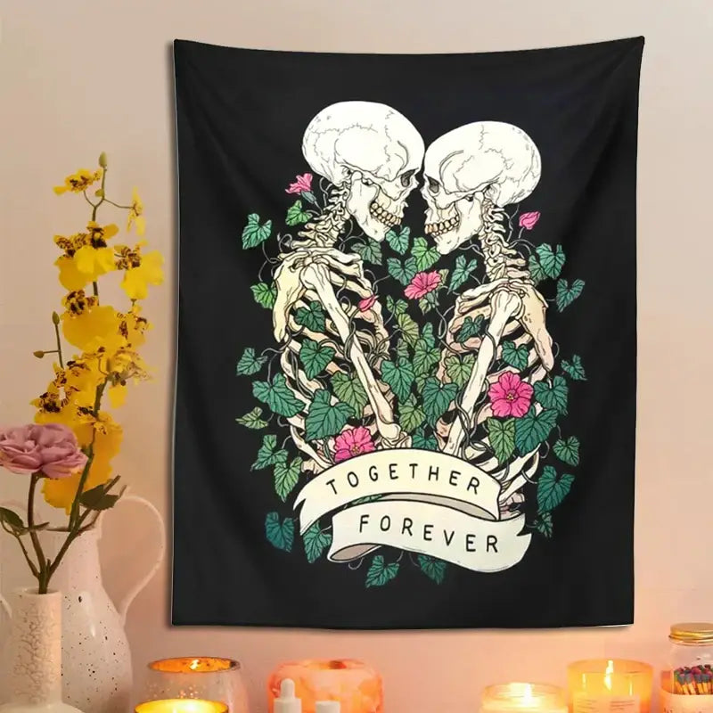 Black Pink Boho Tapestry