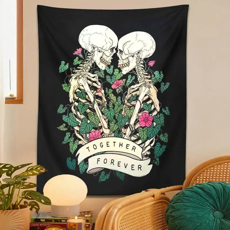 Black Pink Boho Tapestry