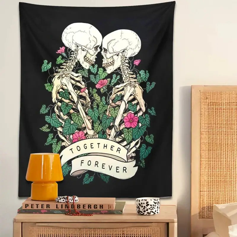 Black Pink Boho Tapestry