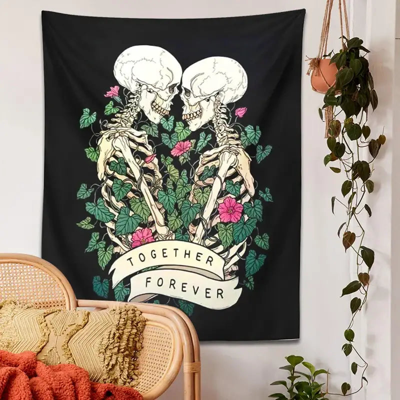 Black Pink Boho Tapestry