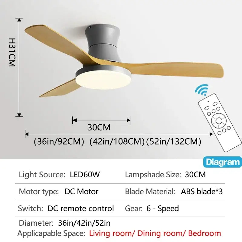 Green Wood Low Profile Fan